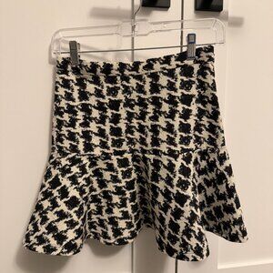 Parker Houndstooth Zip Up Geometric Skirt Size 0